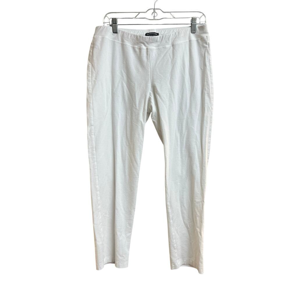 Eileen Fisher White Pull-On Pants Women's Medium